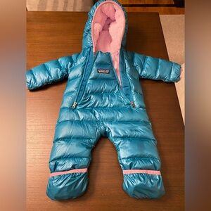 Patagonia Hi-Loft Down Sweater Bunting Puffer Snowsuit Newborn